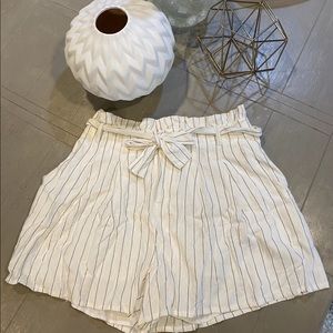 Altar’d state Women’s white shorts white with black stripes